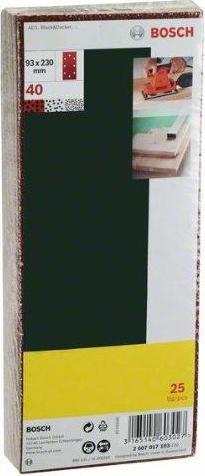 Produktbild Bosch Zubehör Schleifblatt-Set für Schwingschleifer, 25-teilig, 8 Löcher, 93 x 230 mm, 40 (40)