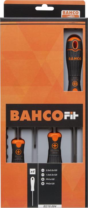Produktbild Bahco 4pcs Screwdriver Set Slot/Ph (Phillipps-Kreuzschlitz (PH))