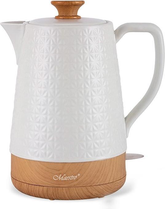 Actual product image Maestro MR-076 Wasserkocher 1 8 l 1800 W Weiss Holz (1.80 l)