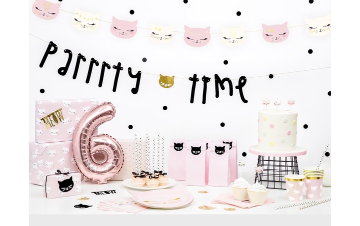 Actual product image Partydeco Gift Wrapping Paper Cat Pink (Wrapping paper, 2 x)