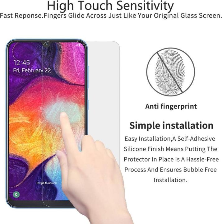 Actual product image Screenguard Samsung Galaxy A50 bulletproof glass protective film Case Friendly Design (Samsung Galaxy A50)
