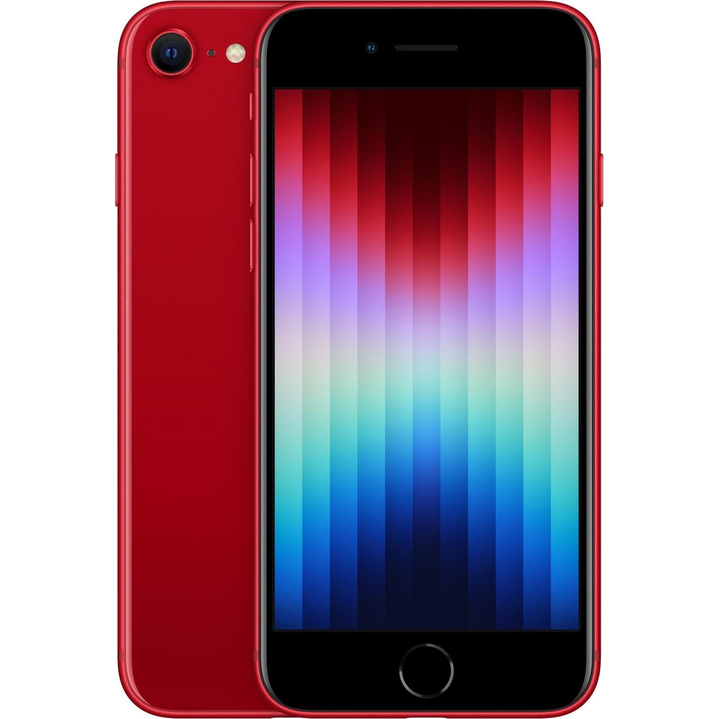 Apple iPhone SE (3rd Gen) (64 GB, (PRODUCT)RED, 4.70", SIM + eSIM, 5G), Smartphone, Rot