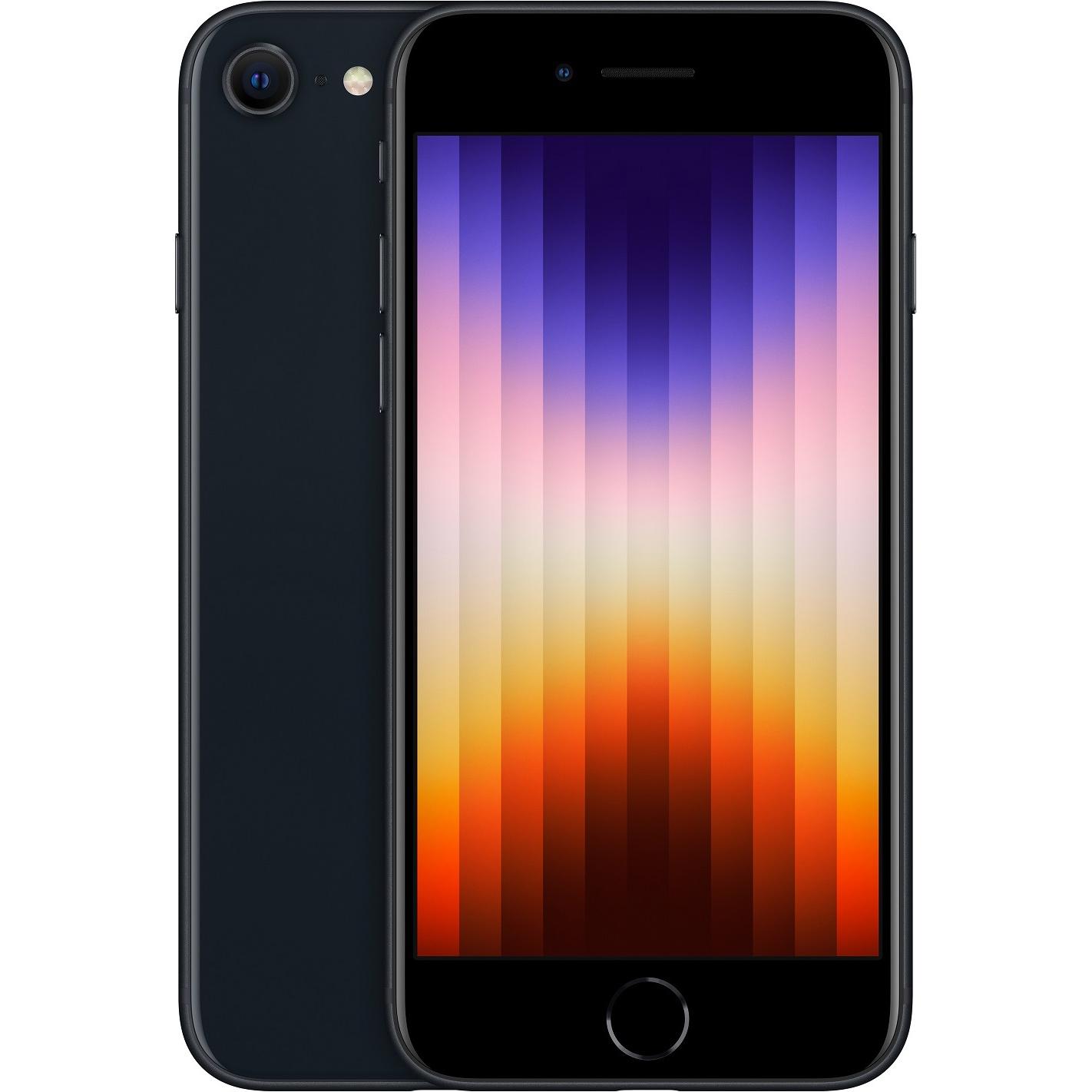 Apple iPhone SE (3rd Gen) (256 GB, Midnight, 4.70", SIM + eSIM, 12 Mpx, 5G), Smartphone, Schwarz