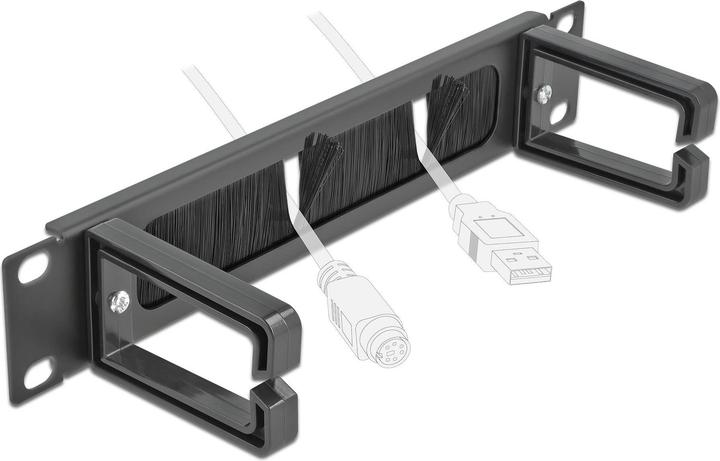 Produktbild Delock Cable Management Brush Strip with 2 hooks