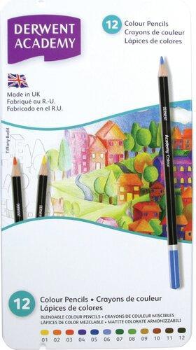 Immagine prodotto Derwent Matite colorate in latta multicolore, 12 pezzi (Multicolore, 12 x)