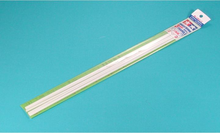 Actual product image Tamiya Triangular profile 3mm (8) 400mm white Kst.