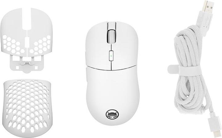 Actual product image Gamiac PX71 Mice - White - Pixart 3335, Wired & Wireless, 16000 DPI, 16,8M RGB effects (Cable, Wireless)