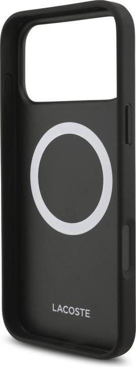 Actual product image Lacoste Iconic Petit Pique Woven Logo MagSafe Case for iPhone 17 Pro Max Navy Blue (Apple iPhone 17 Pro Max)