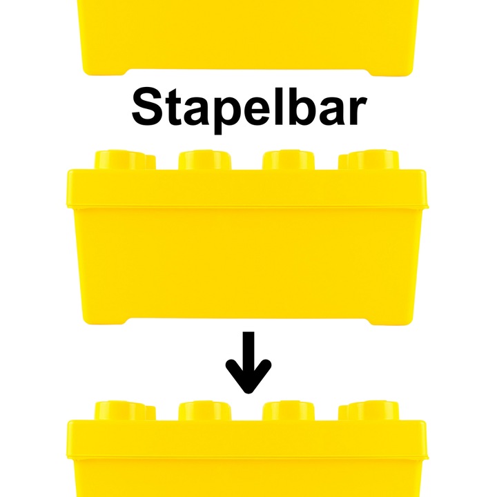 Actual product image LEGO Aufbewahrungsbox Mittel mit Deckel Stapelbar NEU Teile 2x