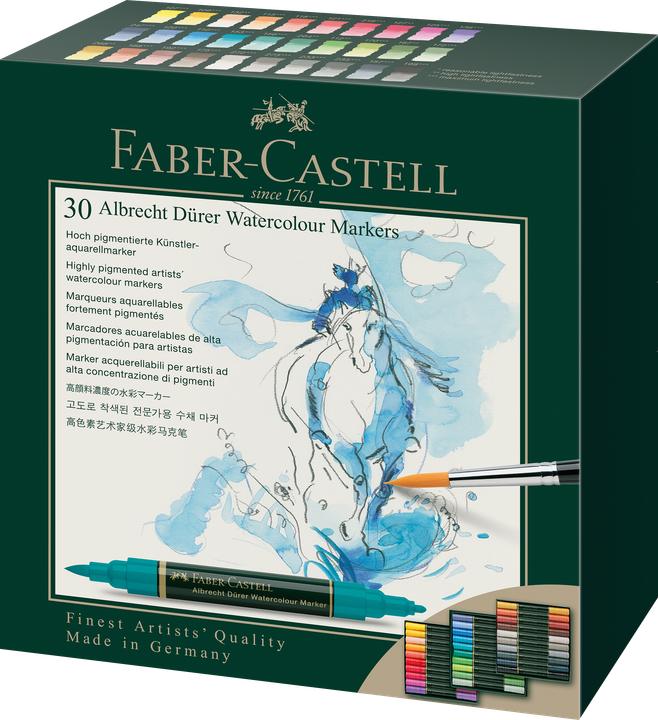 Faber-Castell Penna a punta di feltro (Verde scuro, 30 x)