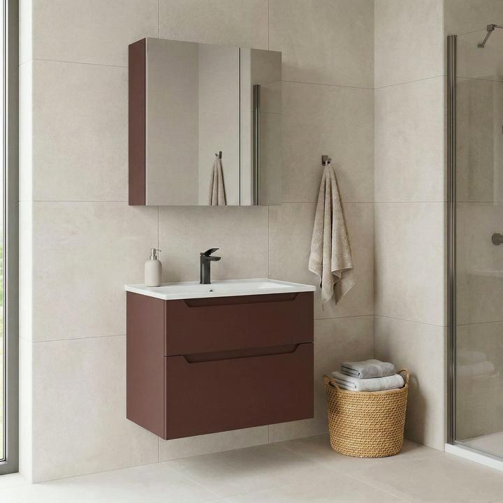 Produktbild Homitis Messina 65 v2 Bathroom Cabinet With Sink & Mirror Set (2 Pieces)