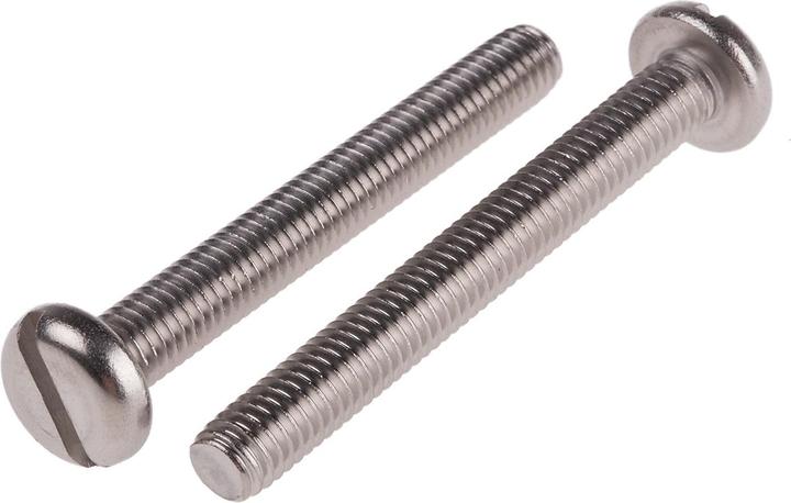 Produktbild RS PRO Linsenschrauben Schlitz M6x50mm