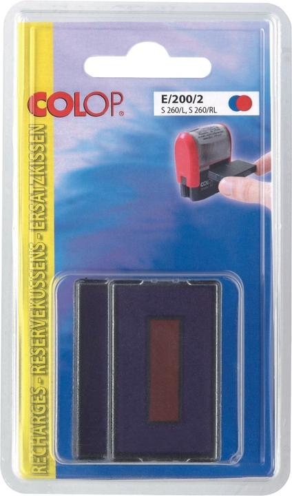 Actual product image Colop Stamp pad E/200/2 blue/red 2 pieces