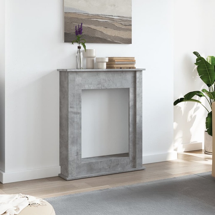 Image du produit VidaXL Bordure de cheminée Console de cheminée Décorative Cheminée Gris béton
