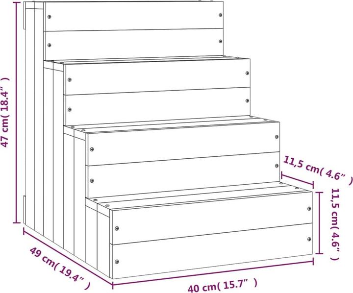 Produktbild vidaXL Haustiertreppe (Hund, Katze)