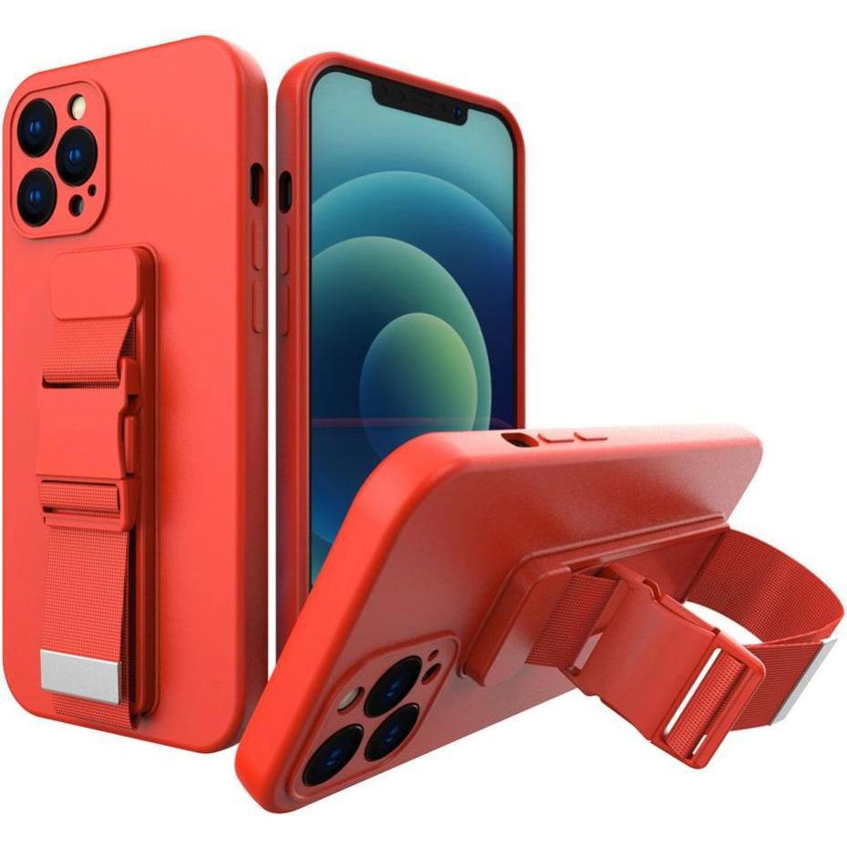 Hurtel Rope case gel case with a lanyard chain handbag lanyard iPhone 12 Pro Max red (Apple iPhone 12 Pro Max), Smartpho...