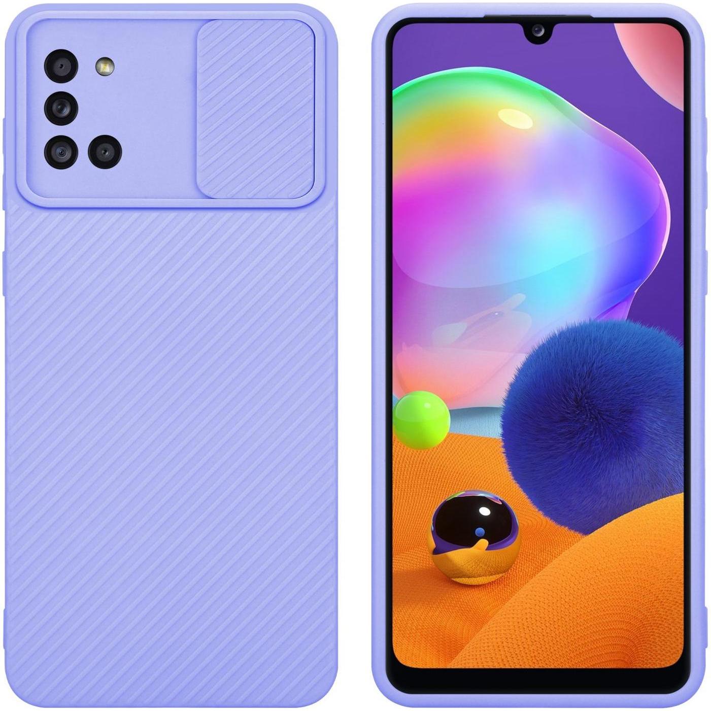 Cadorabo Hülle für Samsung Galaxy A31 im TPU mit Kameraschutz LM009 Style (Samsung Galaxy A31), Smartphone Hülle, Violet...