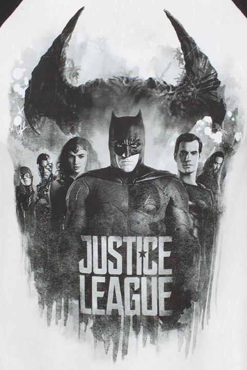 Produktbild Justice League Charakter Line Up Raglan Tshirt (L)
