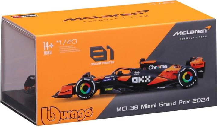 Produktbild Bburago McLaren F1 MCL38 1/43 Piastri 2024