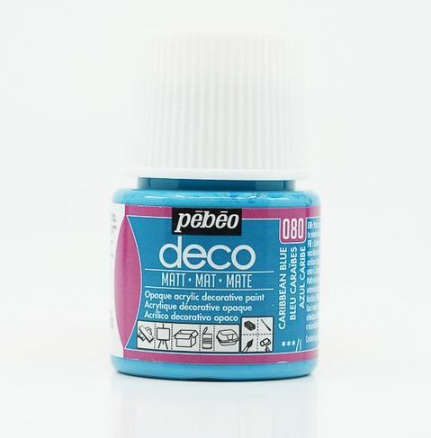 Productafbeelding Pebeo Deco Matte Acryl Kleuren (Caribisch Blauw, 45 ml)