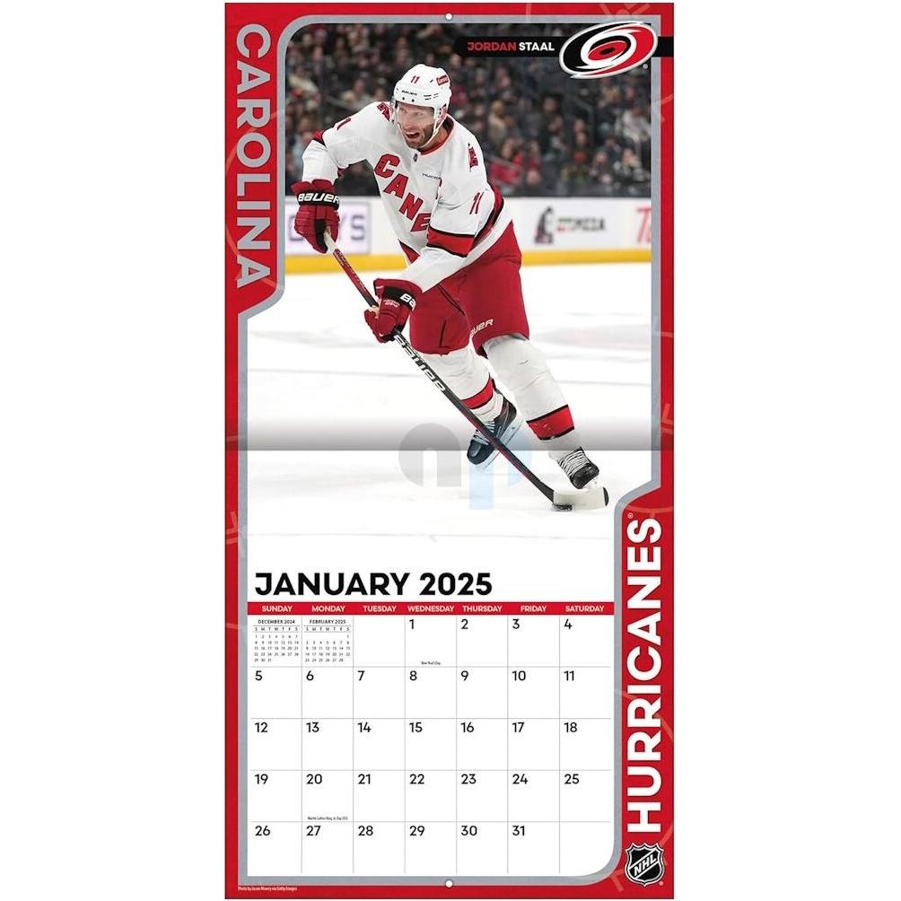 Thumbnail - Turner, Kalender, NHL - Carolina Hurricanes - 30.5 x 30.5 cm Team Wandkalender 2025 (30.5 x 30.5 cm, Französisch, Italie...