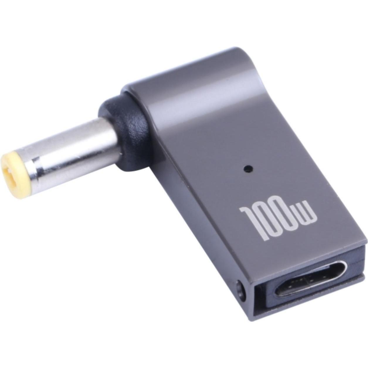 PowerGuard USB-C to Notebook Charger Adapter DC Barrel 5.5 x 2.5mm (100 W), Notebook Netzteil, Grau