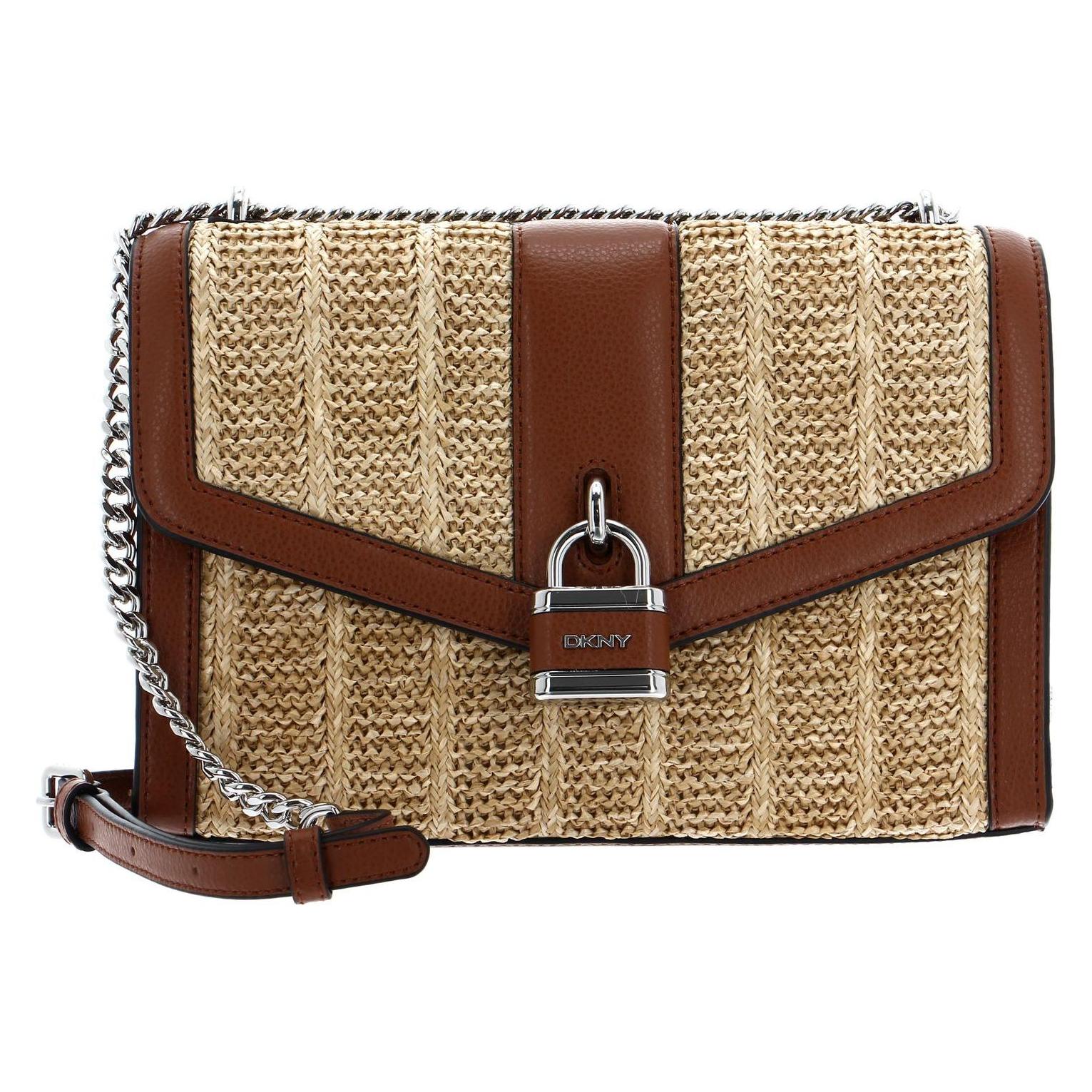Dkny, Damen, Handtasche, Ella Logo Shoulder Bag, Beige, Braun