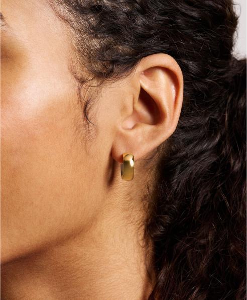 Actual product image Fossil Creolen Ellis Domed Collection Bicolor (Stainless steel partially gold-plated)