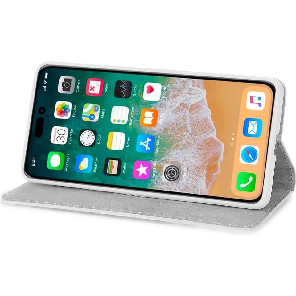 Thumbnail - Cover-Discount iPhone 14 Pro - Glitter Leder Etui rosa (Apple iPhone 14 Pro), Smartphone Hülle, Rosa