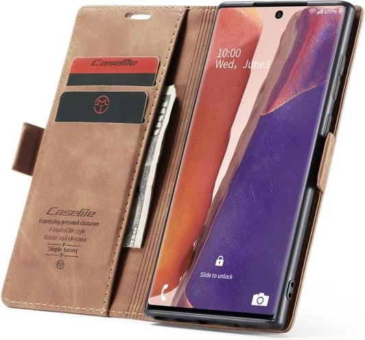 Produktbild Caseme Leder Flip Wallet Case Hülle (Samsung Galaxy Note 20)