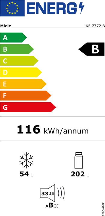 Energie-Label Miele Kf 7772 B (256 l)