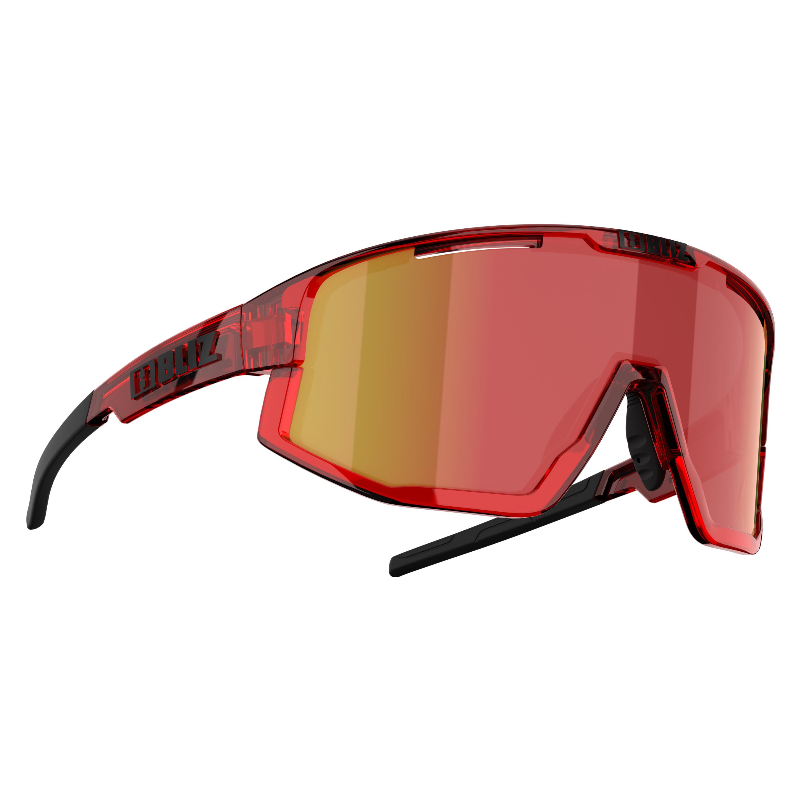 Bliz, Damen, Sportbrille, Fusion Transparent Brown W Multi Cat 3 Vlt 15% (Transparent Red, Brown W Red Multi, Transparent Red, Brown W Red Multi), Rot