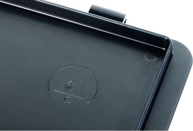 Produktbild ESD-Sichtlagerkästen PP einzeln schwarz