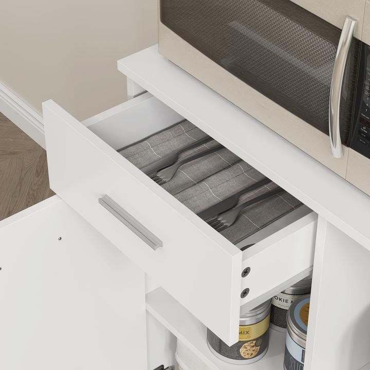 Image du produit Homcom Küchenschrank MDF Weiss (35 x 35 x 180 cm)