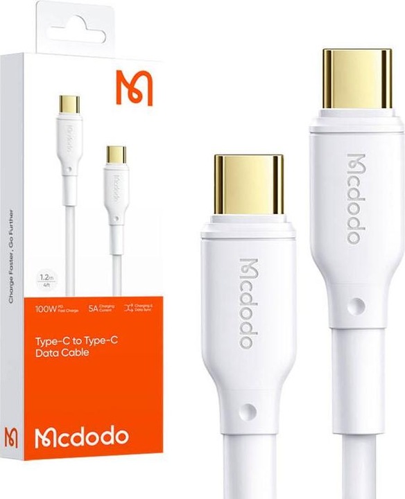 Actual product image Mcdodo Cable USB-C to USB-C CA-8350, 100W, 1.2m (white) (1.20 m, USB 2.0)