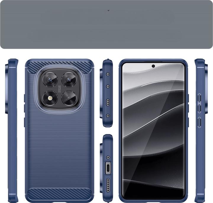 Actual product image Cover-Discount Xiaomi Redmi Note 14 Pro 5G / Poco X7 - Metall Carbon Look Hülle (Xiaomi Redmi Note 14 Pro 5G, Xiaomi Poco X7)