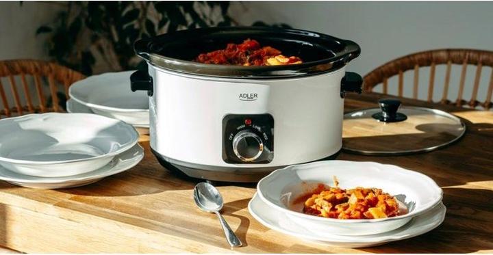 Actual product image Adler AD 6413r Slow cooker, 5.8L, White