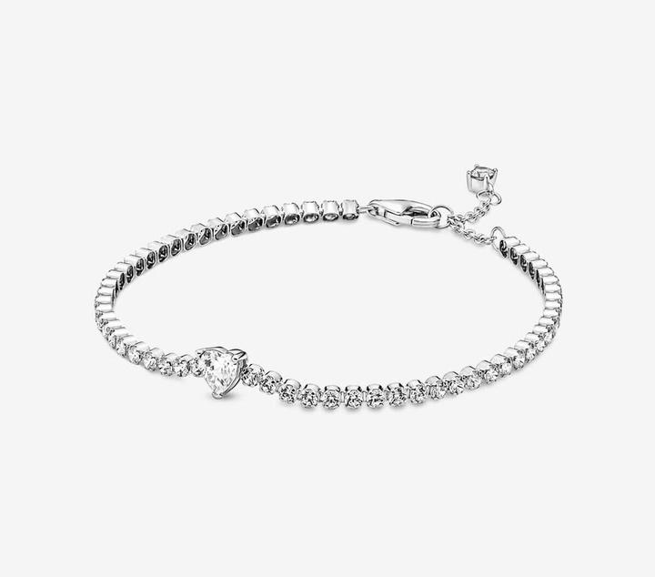 Actual product image Pandora Tennis Bracelet Sparkling Heart (20 cm, Sterling silver 925)