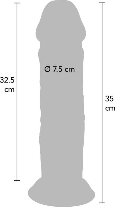 Image du produit ToyJoy Deluxe Dual Density Thick Dong TPE 35.5cm
