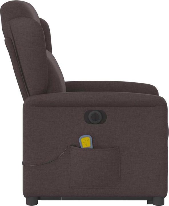 Immagine prodotto VidaXL Poltrona massaggiante elettrica con ausilio per la risalita in tessuto marrone scuro