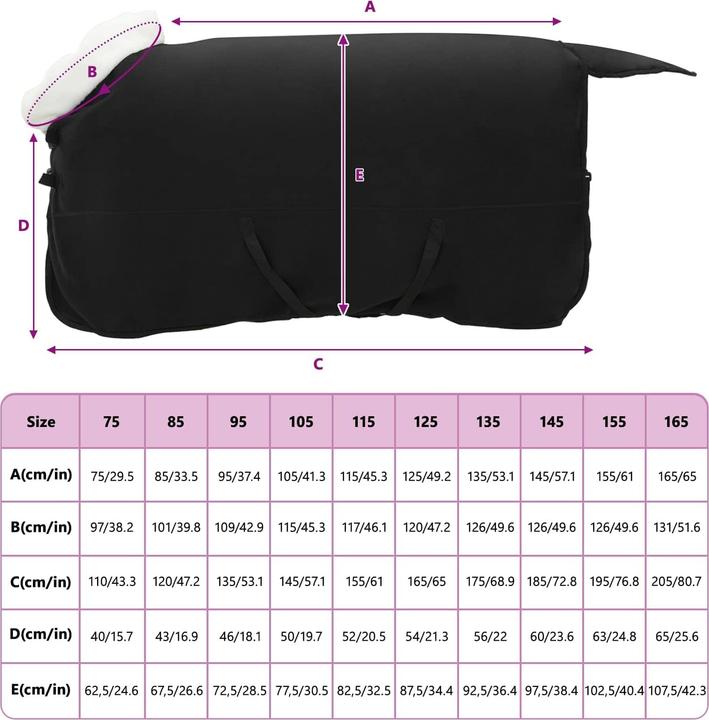 Produktbild vidaXL Pferdedecke (155 cm)