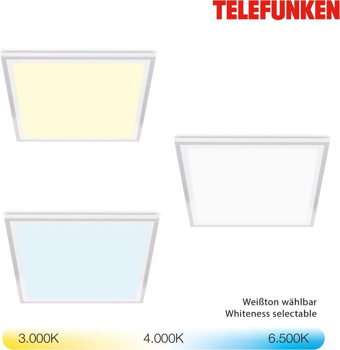 Produktbild Telefunken Magic CCT LED Panel mit RGB-LED, weiss, LED/29W (2000 lm)