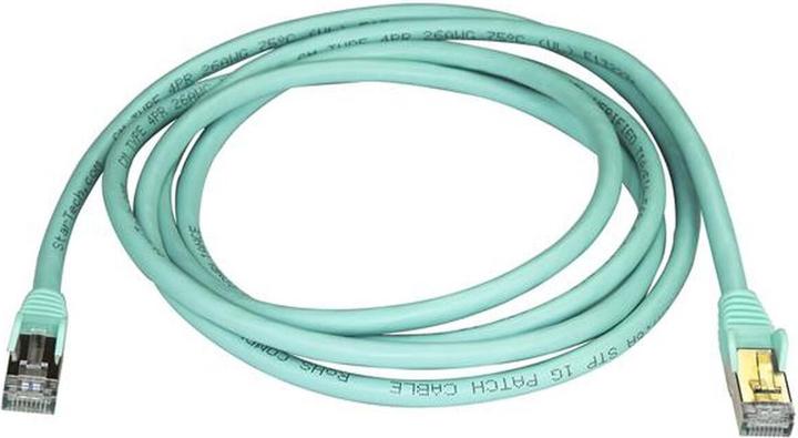 Produktbild StarTech Patch Cable Cat6a 2m Aqua (STP, CAT6a, 2 m)