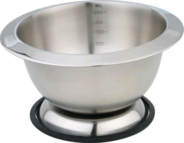 Weis Schneeschüssel Edelstahl Rostfrei mit Stellring 26 cm (26 cm, 2.50 l, 1x)