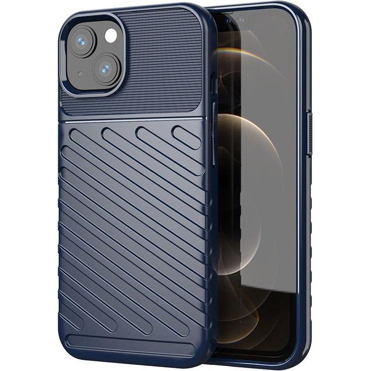 Hurtel Thunder Case Flexible Tough Rugged Cover TPU Case for iPhone 13 mini blue (Apple iPhone 13 mini), Smartphone Hüll...