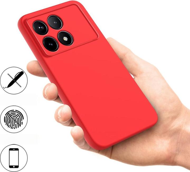 Image du produit Cover-Discount Xiaomi Poco X6 Pro - Housse en caoutchouc silicone rouge (Xiaomi Poco X6 Pro)