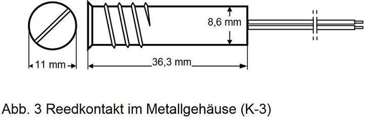 Produktbild Satel Frontaler Reed-Schalter (Q-3)