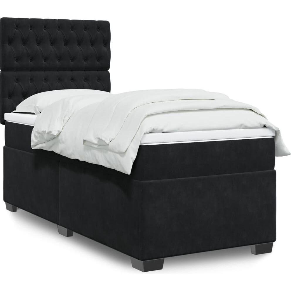 VidaXL, Bett, Bo x springbett mit Matratze 80 x 200 cm Samt (80 x 200 cm)