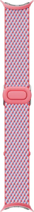 Google Pixel Watch 3 (45mm), Woven Band, Peony (Cotton fibre, Plastic, Stainless steel)