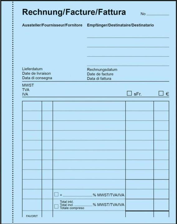 Produktbild Favorit Durchschreibebuch (100x)